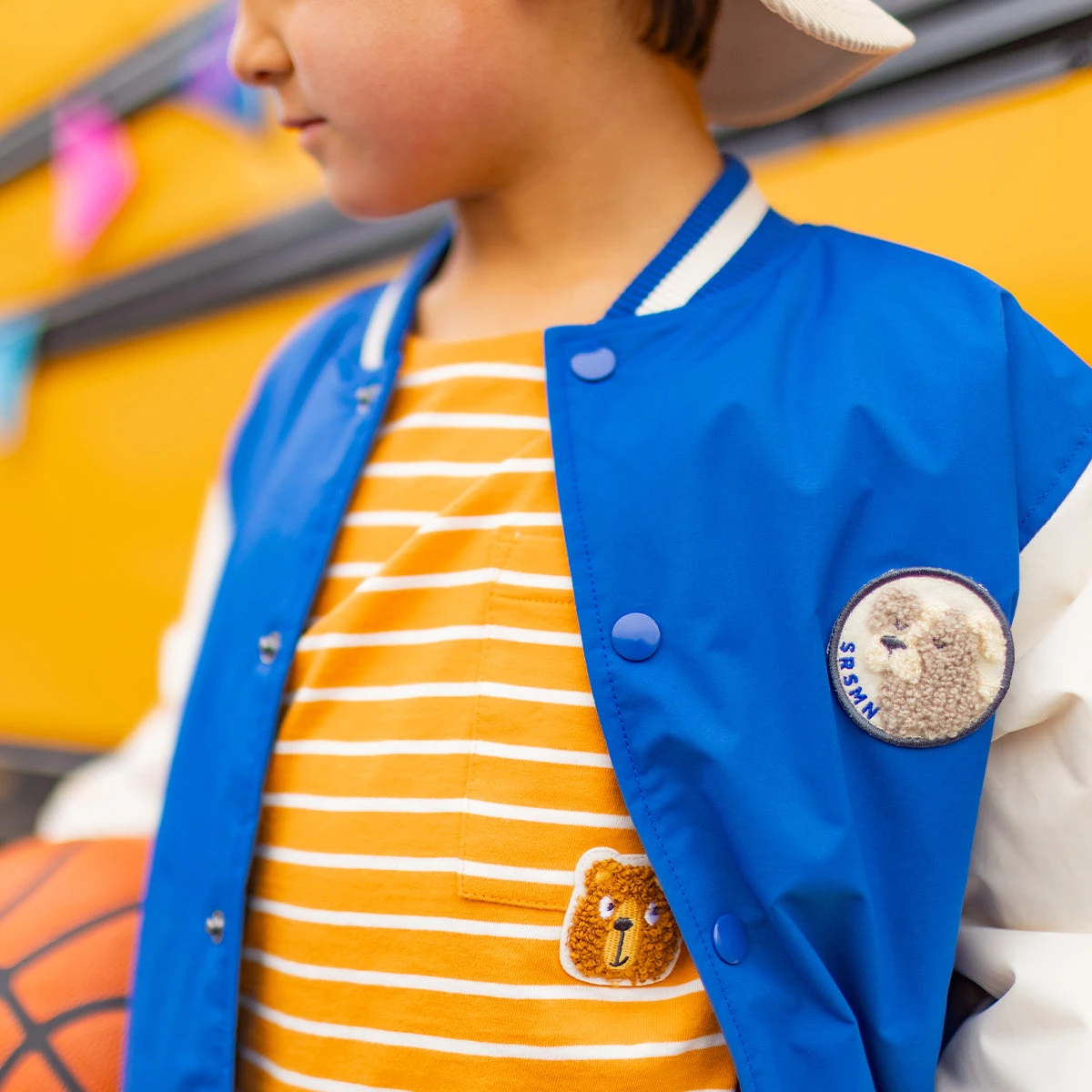 T-shirt Orange à Rayures, Enfant 2 T-shirt Orange à Rayures, Enfant – Image 2