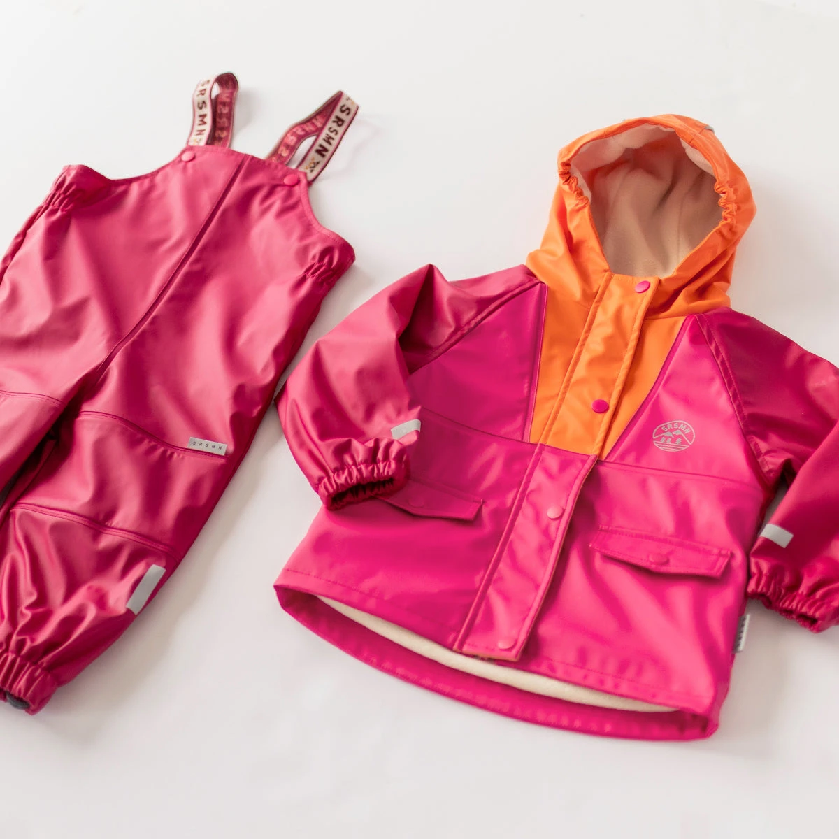 Salopette De Pluie Rose, Bébé 2 Salopette De Pluie Rose, Bébé – Image 2