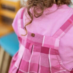 Robe Chasuble Mauve à Carreaux, Bébé -Souris Mini Boutique 10 college 180fc322 1aff 4a7f 810e fc980fb8595f