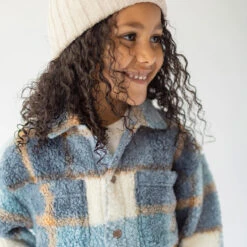 Surchemise Bleue à Carreaux, Enfant -Souris Mini Boutique 10 surchemise