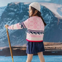 Chandail Rose En Tricot, Enfant -Souris Mini Boutique 11 1