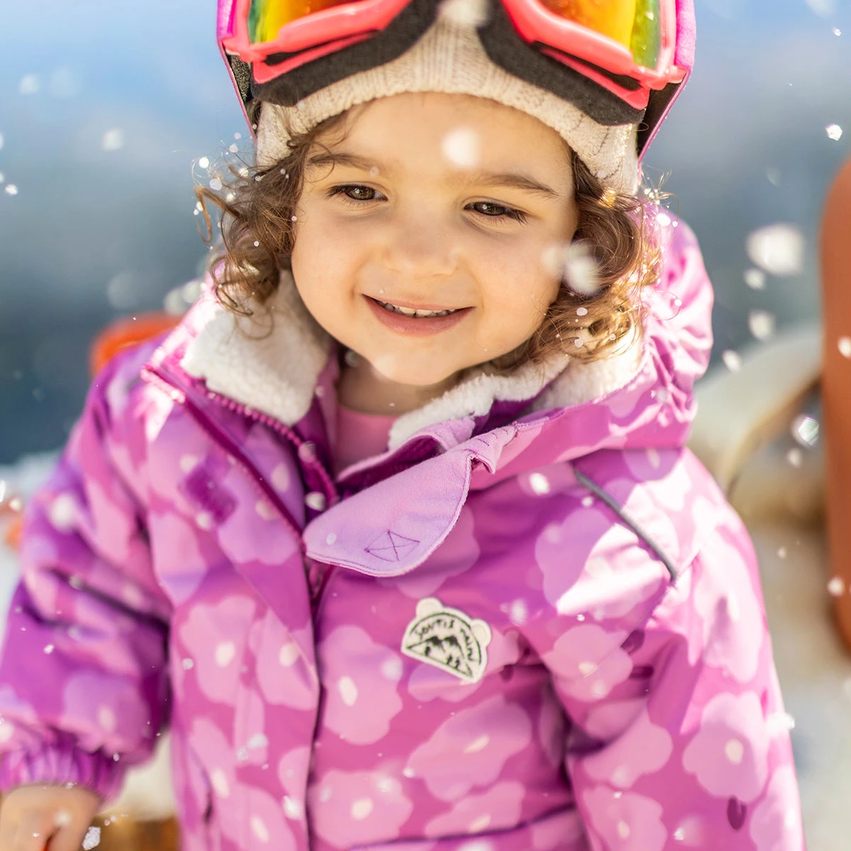 Habit De Neige 3 En 1 Mauve Avec Fleurs, Bébé 3 Habit De Neige 3 En 1 Mauve Avec Fleurs, Bébé – Image 3