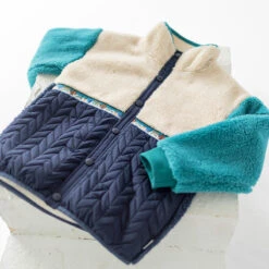 Veste Bleue En Peluche, Enfant -Souris Mini Boutique 12 polar