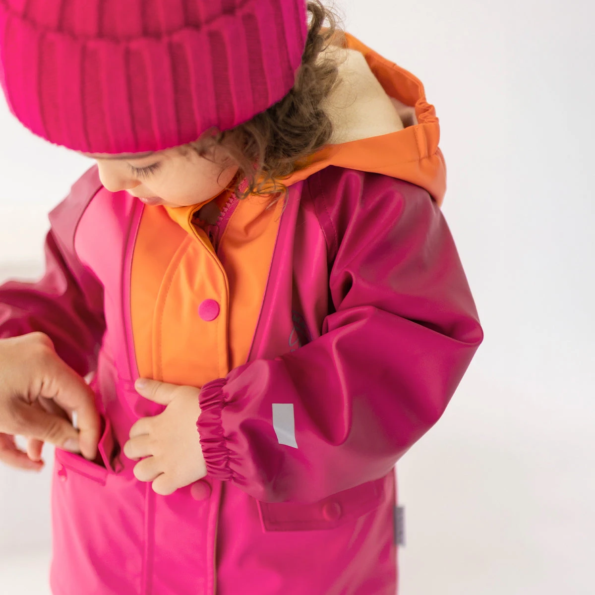 Manteau Imperméable Rose Et Orange, Bébé 5 Manteau Imperméable Rose Et Orange, Bébé – Image 5