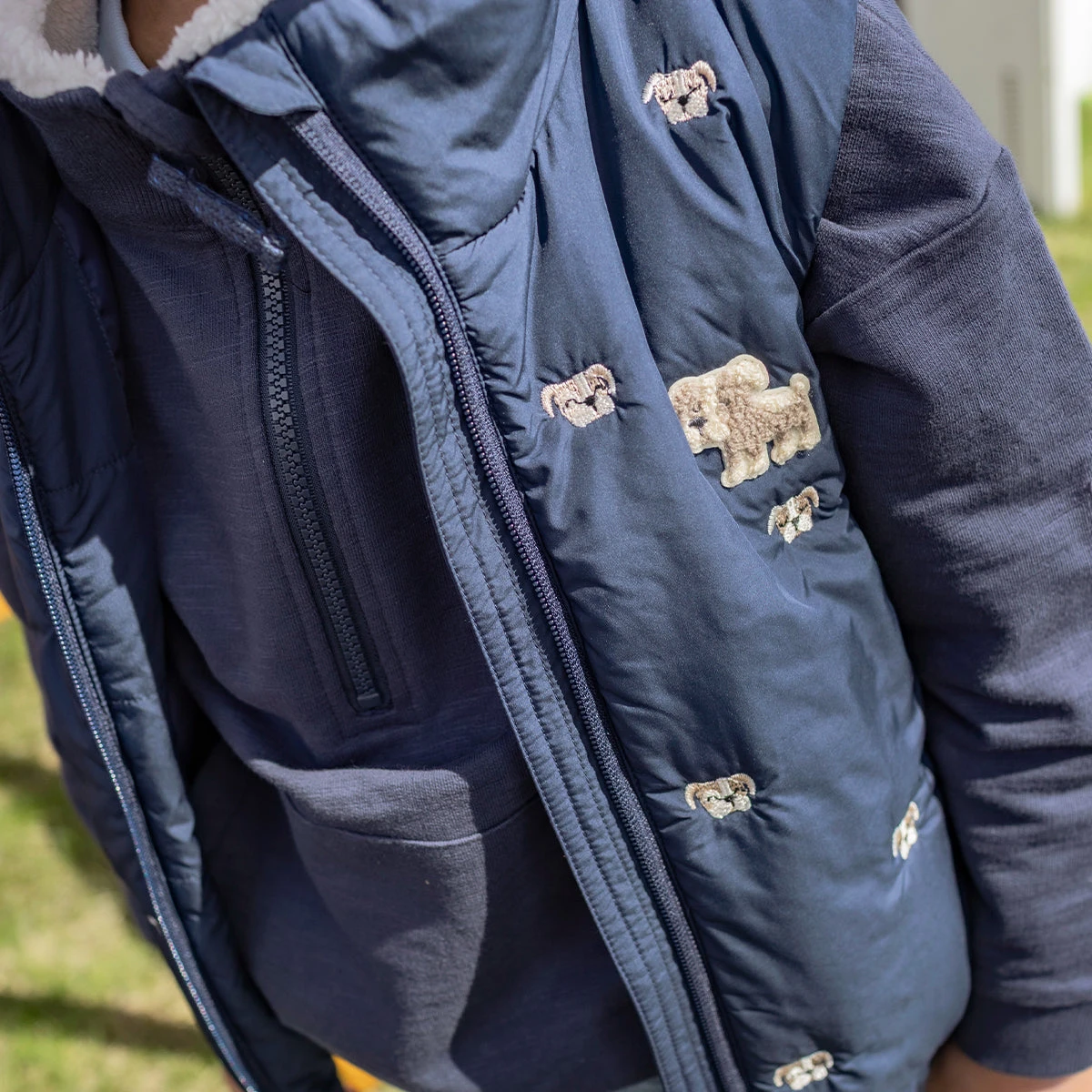 Veste Doudoune Sans Manches Bleu Marine, Enfant 6 Veste Doudoune Sans Manches Bleu Marine, Enfant – Image 6