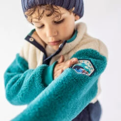 Veste Bleue En Peluche, Enfant -Souris Mini Boutique 14 polar
