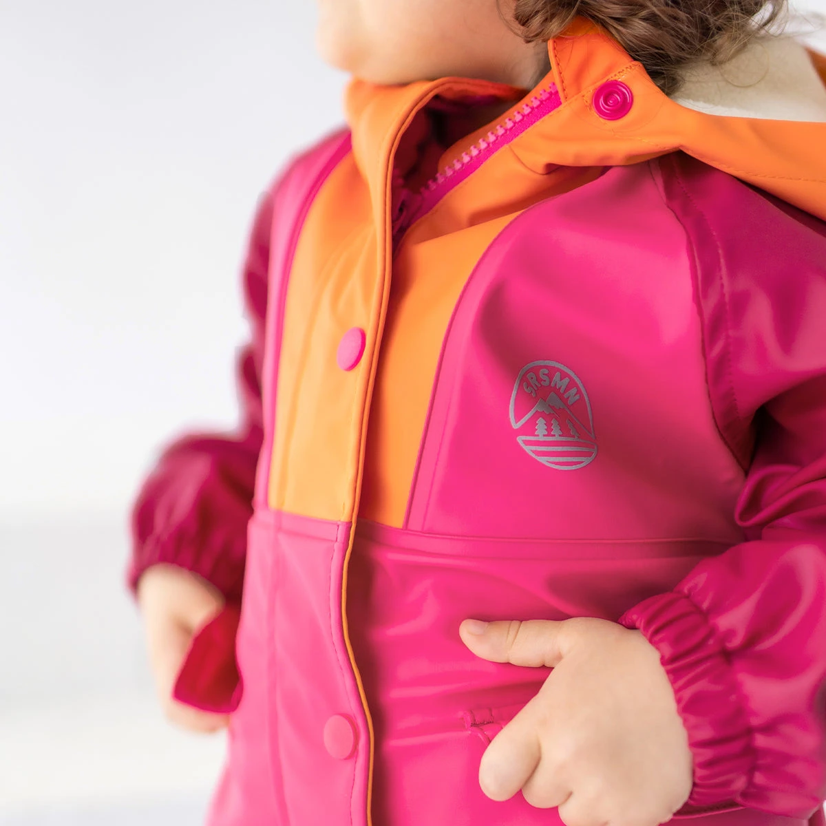 Manteau Imperméable Rose Et Orange, Bébé 7 Manteau Imperméable Rose Et Orange, Bébé – Image 7