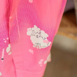 Couvre-tout Rose à Rayures Et Motifs De Chiens, Enfant 11 Couvre-tout Rose à Rayures Et Motifs De Chiens, Enfant -Souris Mini Boutique 15 sacs