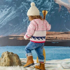 Chandail Rose En Tricot, Bébé -Souris Mini Boutique 16 1