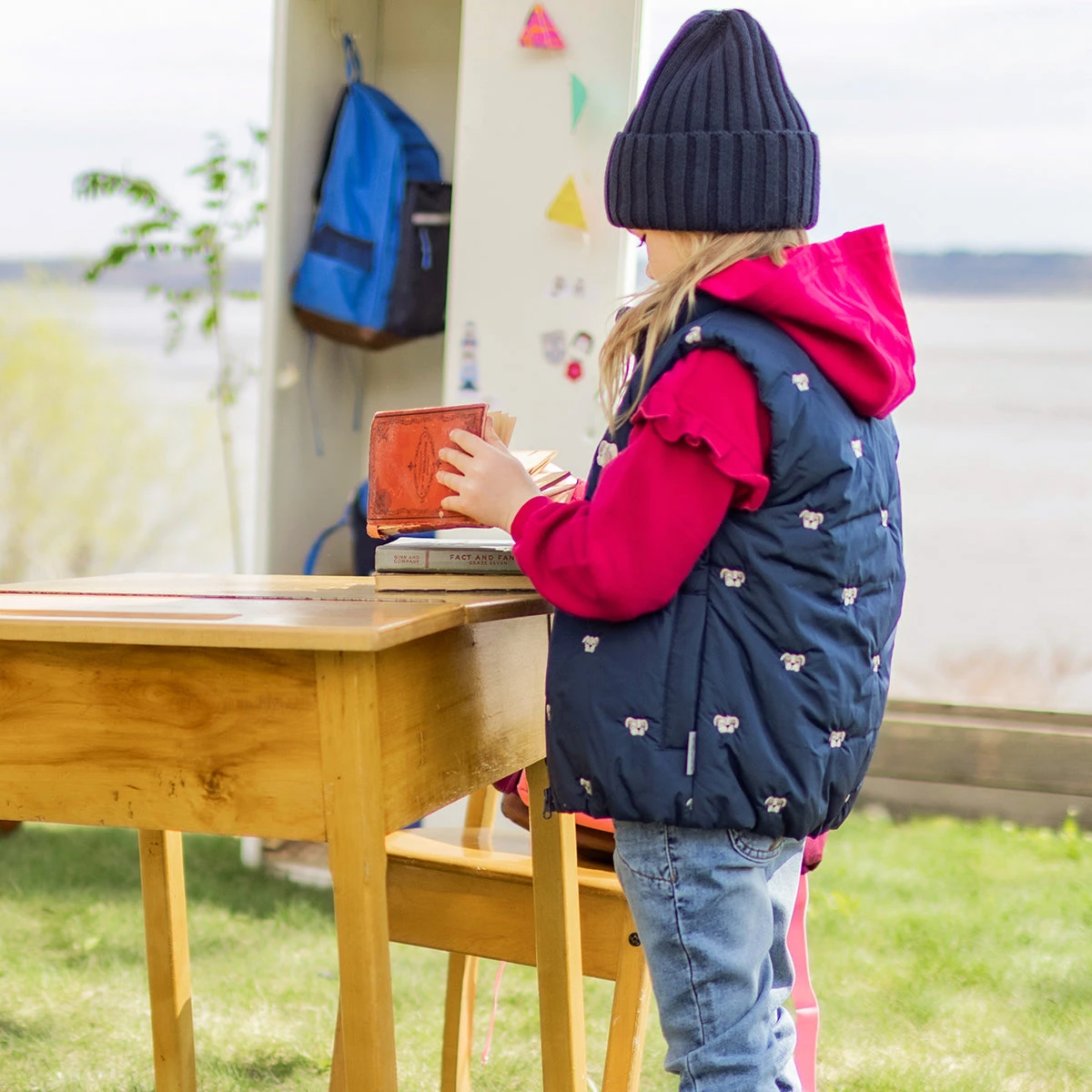 Veste Doudoune Sans Manches Bleu Marine, Enfant 3 Veste Doudoune Sans Manches Bleu Marine, Enfant – Image 3