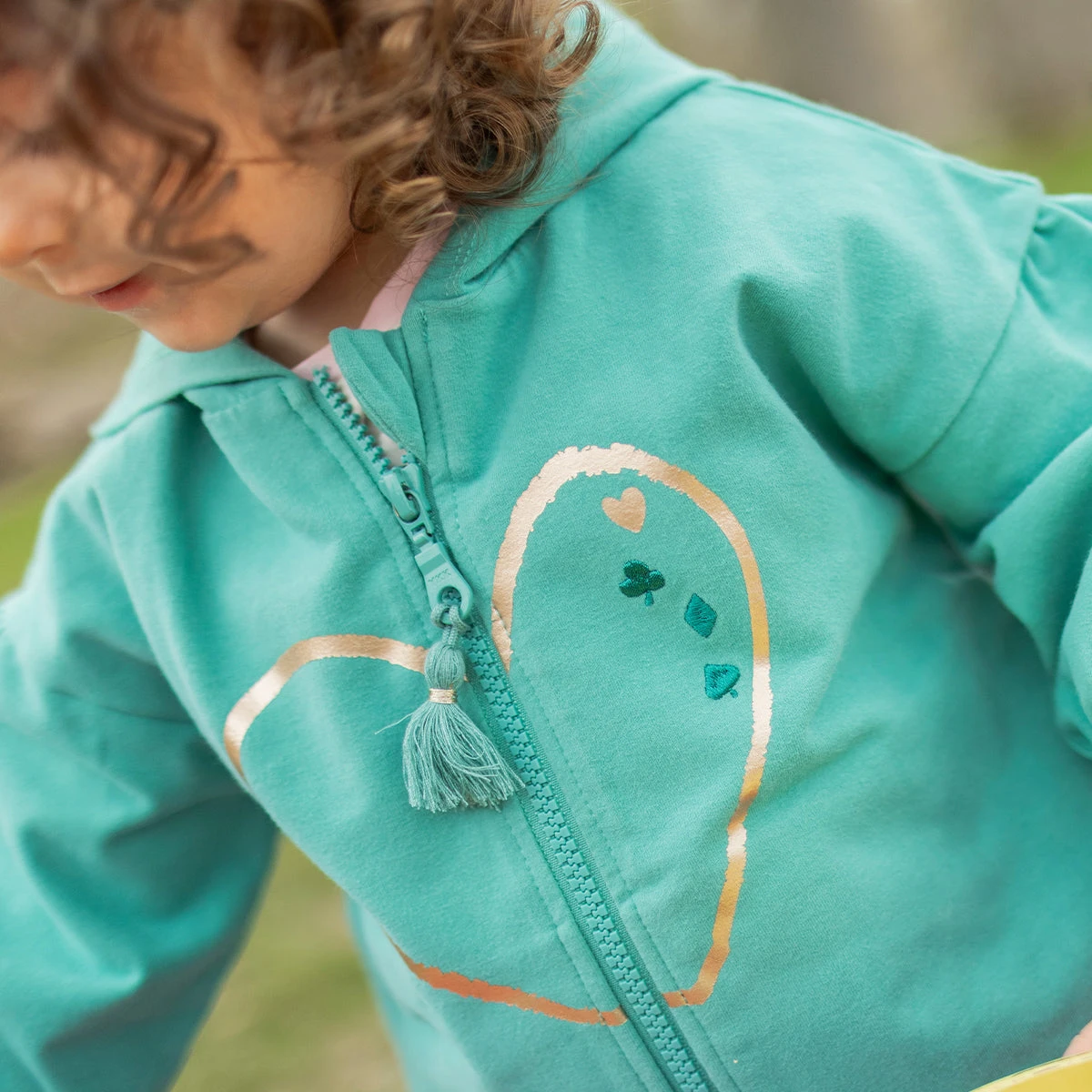 Veste à Capuchon Turquoise, Bébé 3 Veste à Capuchon Turquoise, Bébé – Image 3