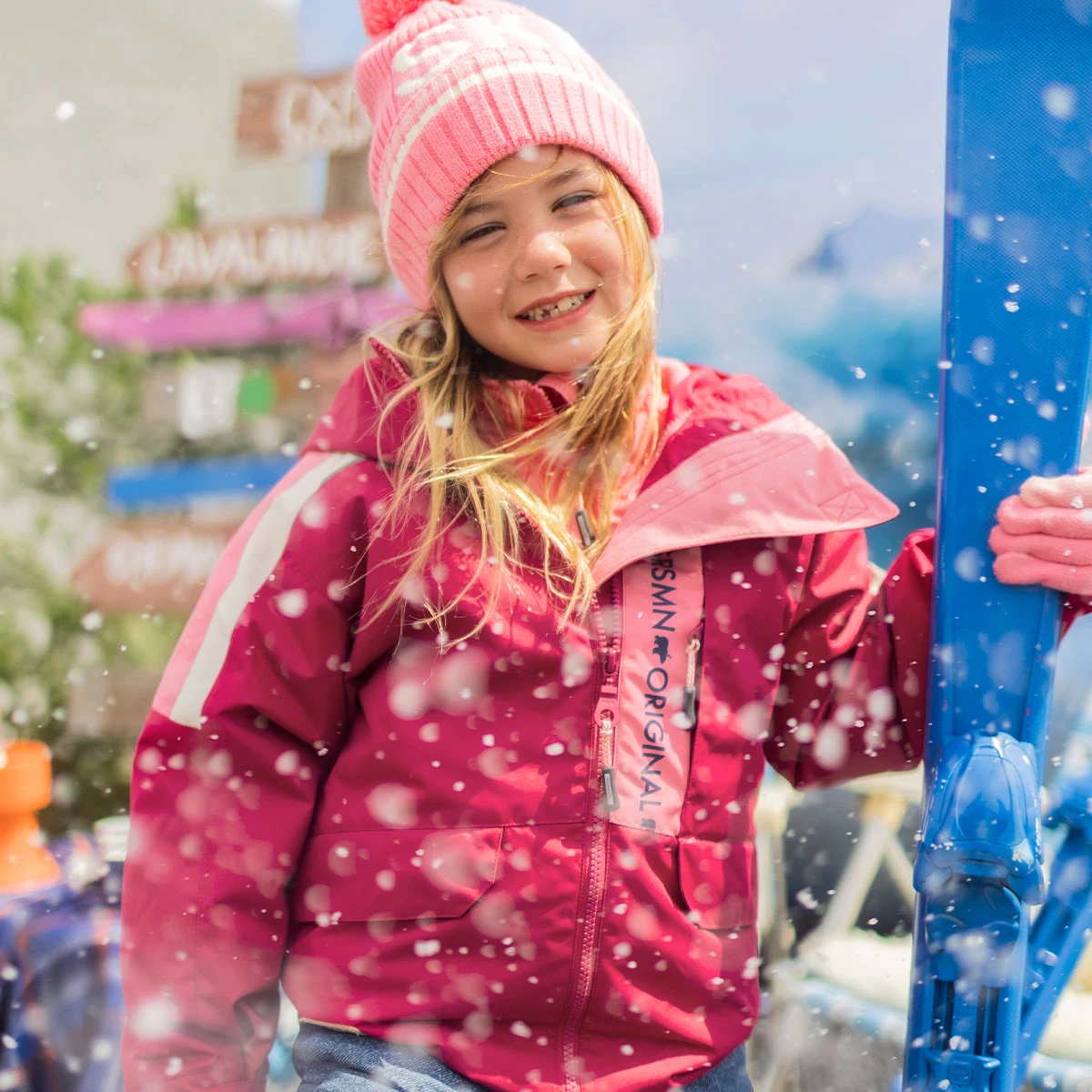 Habit De Neige 3 En 1 Rose Et Bleu Denim, Enfant 3 Habit De Neige 3 En 1 Rose Et Bleu Denim, Enfant – Image 3