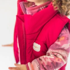 Veste Doudoune Sans Manches Rouge Framboise, Bébé 13 Veste Doudoune Sans Manches Rouge Framboise, Bébé -Souris Mini Boutique 1 manteaux