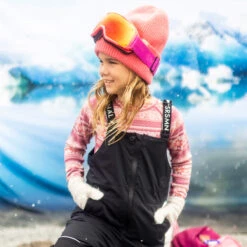 Chandail Rose En Laine Mérinos Avec Motifs Jacquard, Enfant 12 Chandail Rose En Laine Mérinos Avec Motifs Jacquard, Enfant -Souris Mini Boutique 1 polar