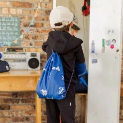 Sac Tout Usage Bleu Foncé à Motifs De Chiens, Enfant -Souris Mini Boutique 1 sacs