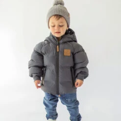 Manteau Doudoune Léger Gris Foncé, Bébé 8 Manteau Doudoune Léger Gris Foncé, Bébé -Souris Mini Boutique 22 bb coats