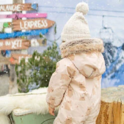 Tuque Beige En Tricot, Bébé -Souris Mini Boutique 22 bb 1