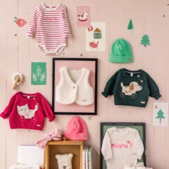 Cache-couche Crème à Rayures Roses, Naissance -Souris Mini Boutique 23 histoire