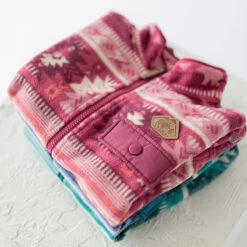 Veste Rose En Polar Avec Motifs, Enfant -Souris Mini Boutique 26 polar