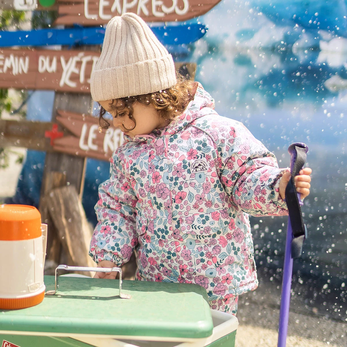 Habit De Neige Deux Pièces Avec Motif Floral, Bébé 4 Habit De Neige Deux Pièces Avec Motif Floral, Bébé – Image 4