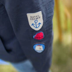 Chandail Bleu Marine Avec Zip 1/4, Enfant -Souris Mini Boutique 27 fjord