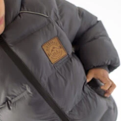 Manteau Doudoune Léger Gris Foncé, Enfant -Souris Mini Boutique 27 manteaux