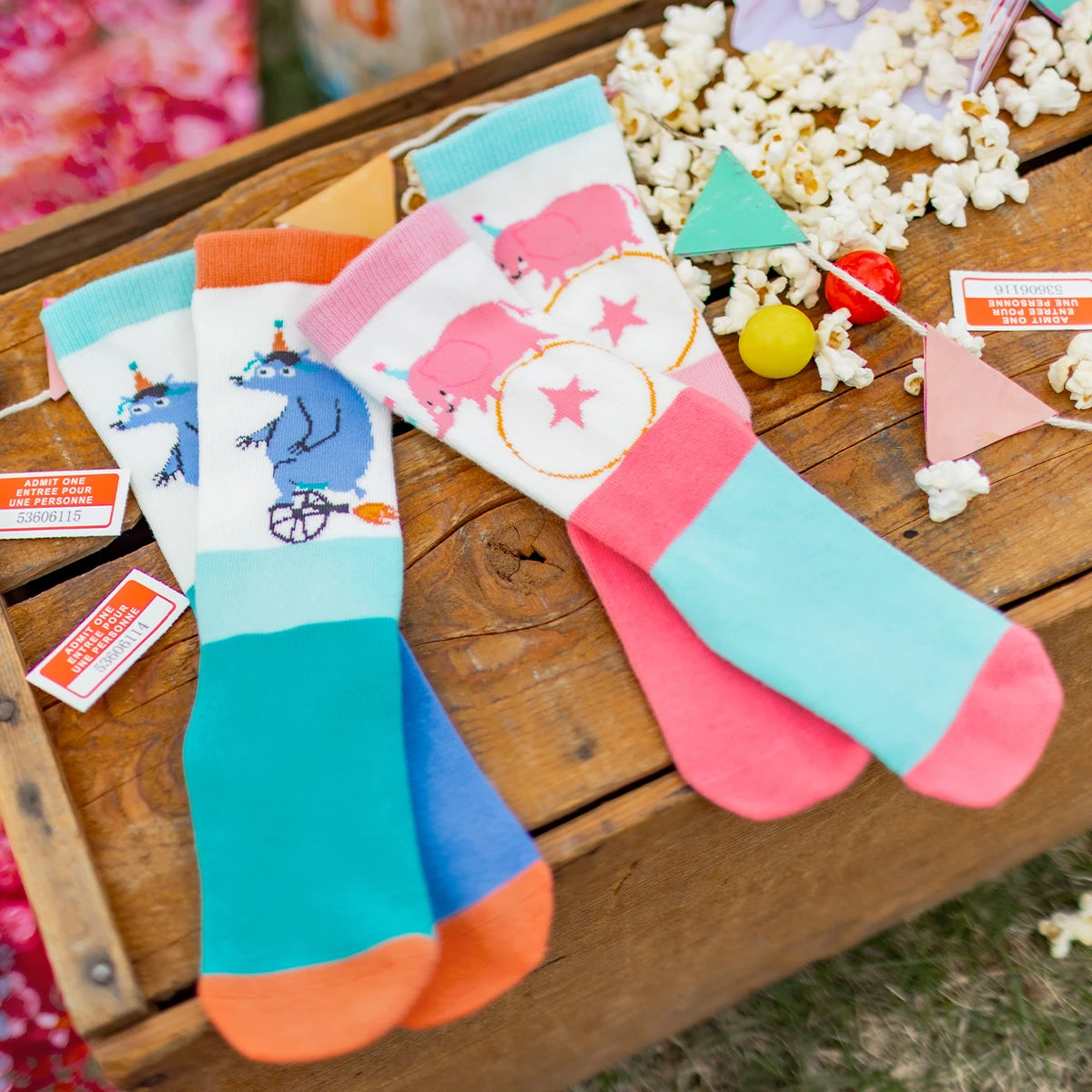 Chaussettes Crème Avec éléphant, Enfant 3 Chaussettes Crème Avec éléphant, Enfant – Image 3
