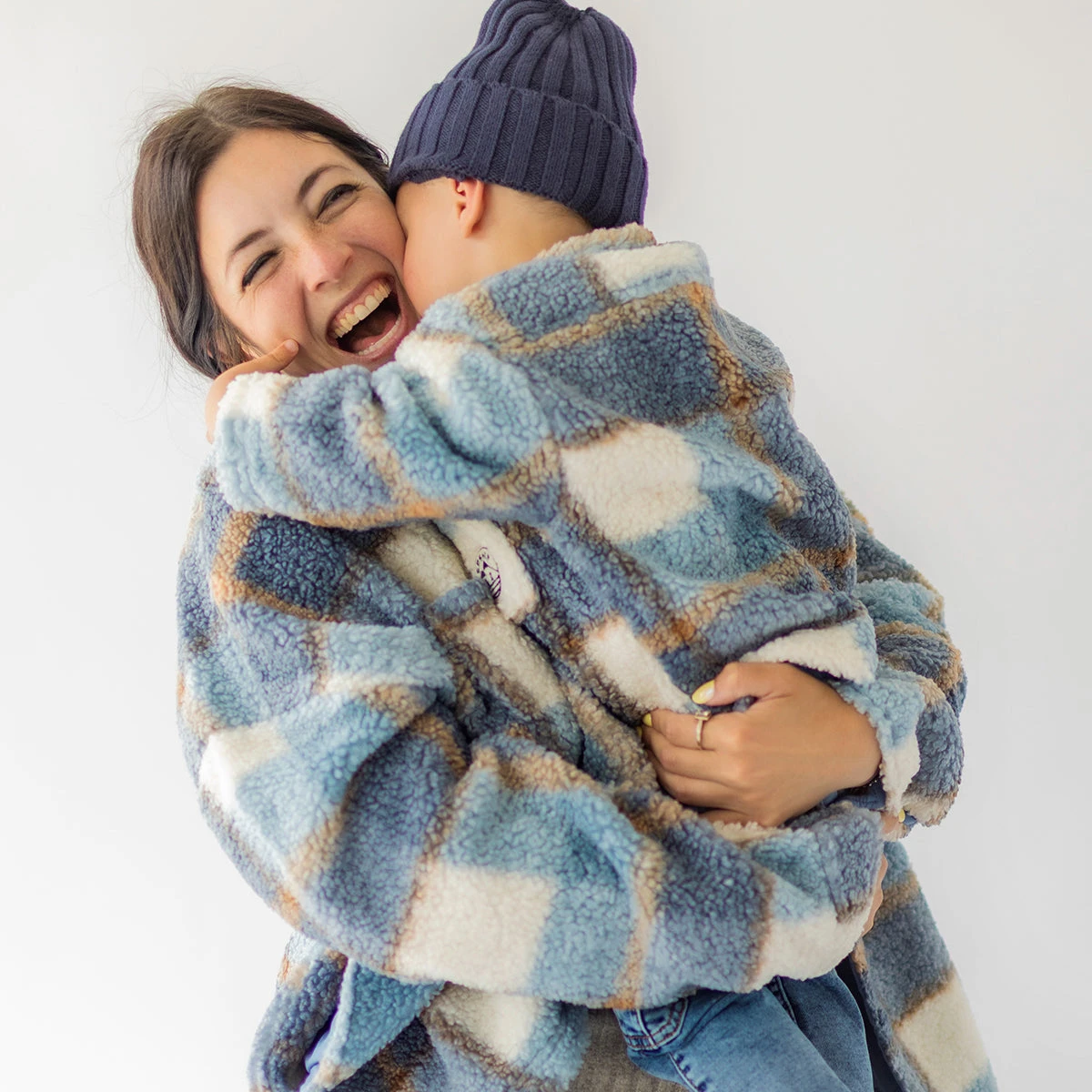 Surchemise Bleue à Carreaux, Adulte 2 Surchemise Bleue à Carreaux, Adulte – Image 2