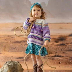 Foulard Turquoise à Motif Floral, Enfant -Souris Mini Boutique 30 rodeo 1