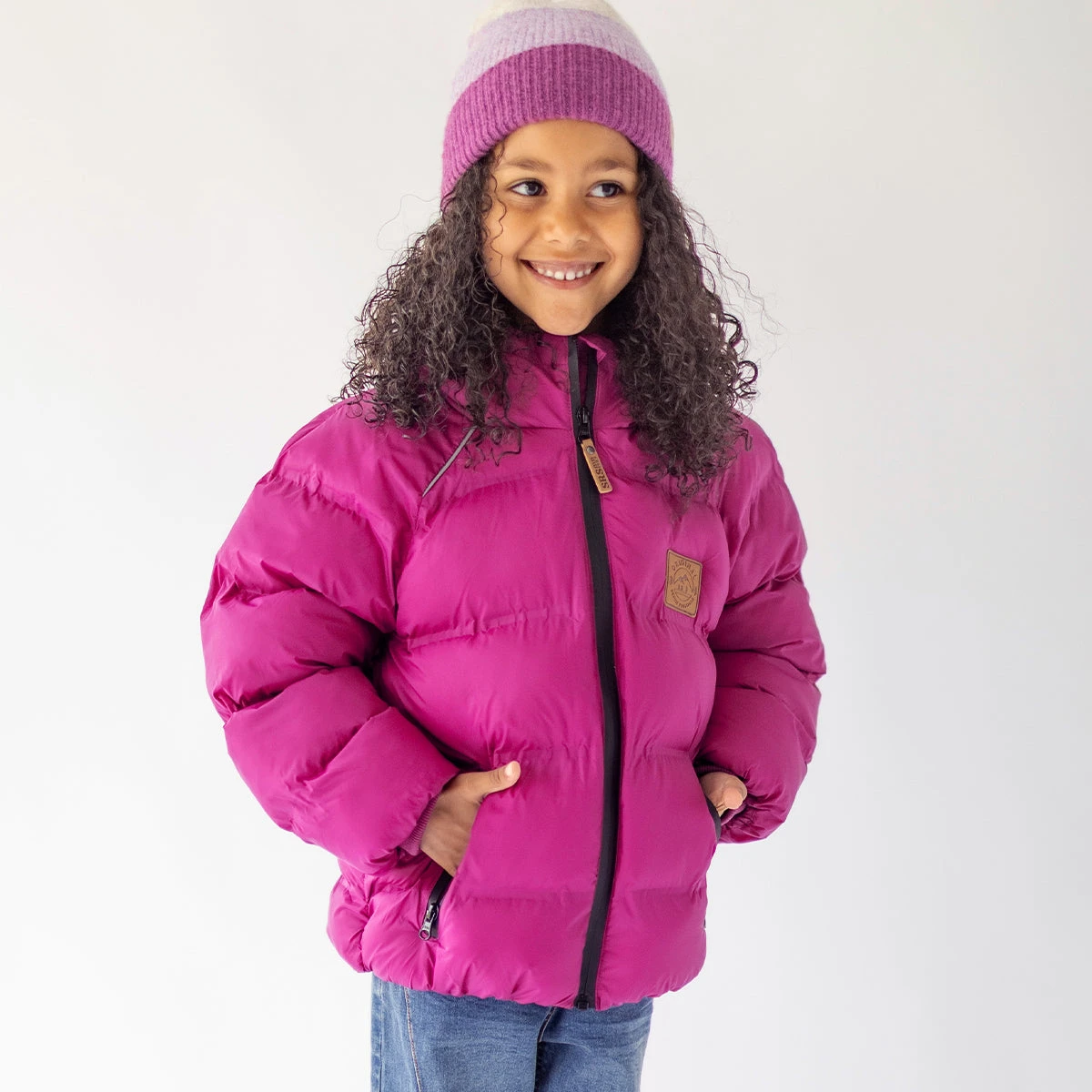 Manteau Doudoune Léger Mauve, Enfant 2 Manteau Doudoune Léger Mauve, Enfant – Image 2