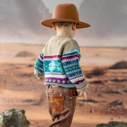 Chandail Beige En Tricot Avec Motifs, Bébé -Souris Mini Boutique 33 rodeo