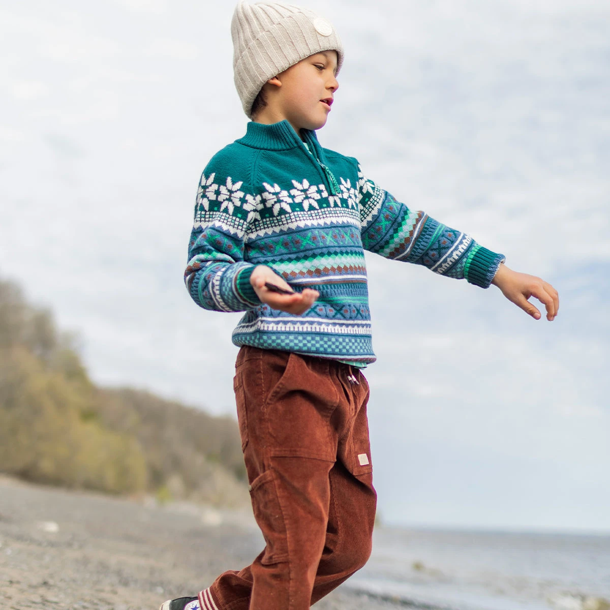 Pantalon Brun En Velours Côtelé, Enfant 2 Pantalon Brun En Velours Côtelé, Enfant – Image 2