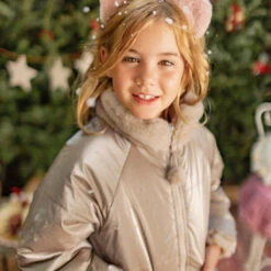 Manteau Réversible En Fausse Fourrure, Enfant -Souris Mini Boutique 37 surprise