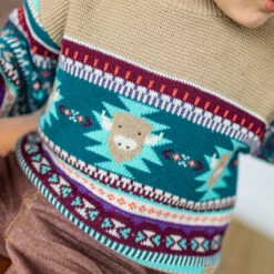 Chandail Beige En Tricot Avec Motifs, Bébé -Souris Mini Boutique 38 rodeo