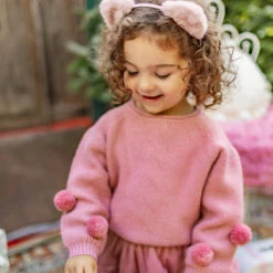 Chandail Rose Scintillant En Tricot, Bébé 8 Chandail Rose Scintillant En Tricot, Bébé -Souris Mini Boutique 38 surprise