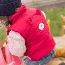 Veste Doudoune Sans Manches Rouge Framboise, Bébé 11 Veste Doudoune Sans Manches Rouge Framboise, Bébé -Souris Mini Boutique 3 manteaux