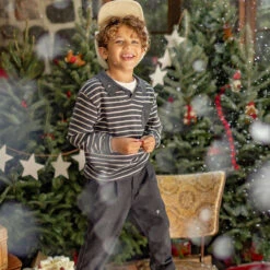 Polo Gris En Tricot Avec Rayures, Enfant 8 Polo Gris En Tricot Avec Rayures, Enfant -Souris Mini Boutique 3 surprise