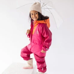 Manteau Imperméable Rose Et Orange, Enfant -Souris Mini Boutique 45 manteaux 1
