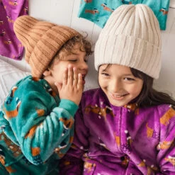 Pyjama Une Pièce En Peluche Turquoise à Motifs De Chiens, Enfant -Souris Mini Boutique 46 automne