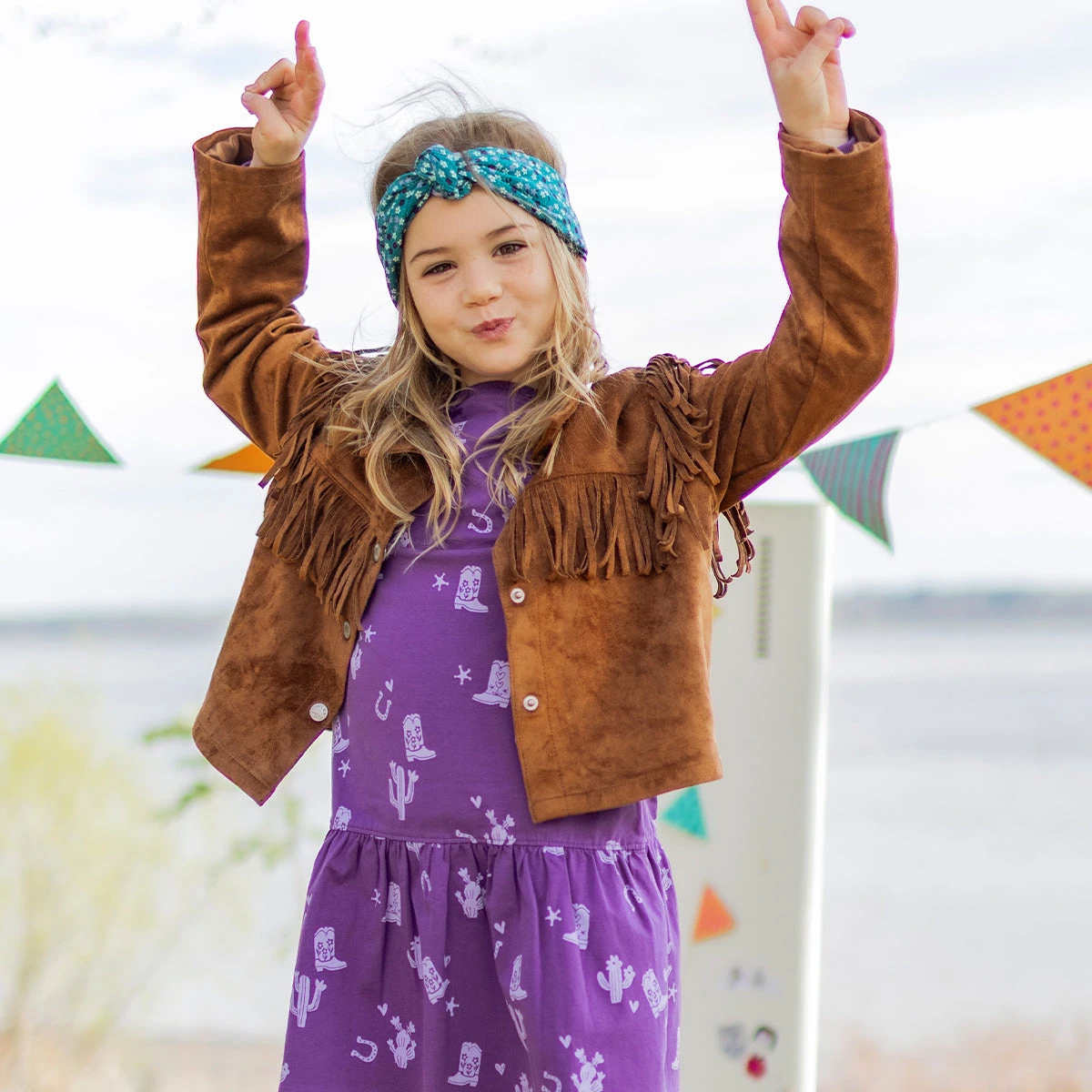 Veste Brune En Faux Suède, Enfant 2 Veste Brune En Faux Suède, Enfant – Image 2