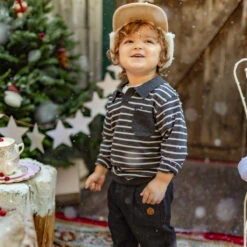 Pantalon Gris En Flanelle, Bébé -Souris Mini Boutique 49 surprise