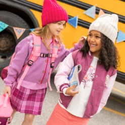 Blouson Bomber Mauve Et Rose, Enfant 13 Blouson Bomber Mauve Et Rose, Enfant -Souris Mini Boutique 4 blouson