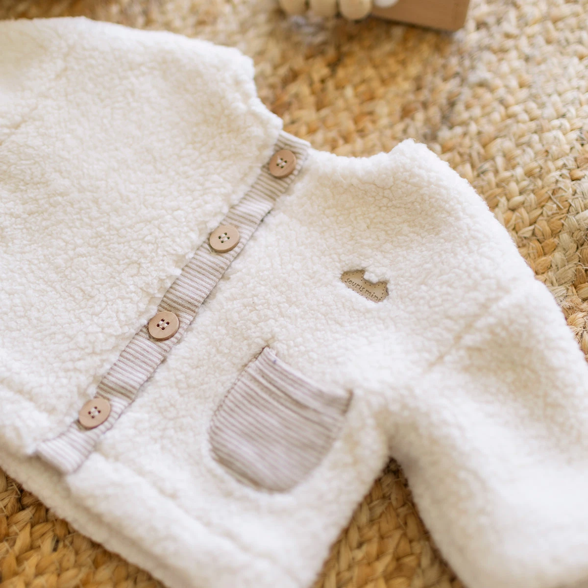 Veste Crème En Sherpa, Naissance 2 Veste Crème En Sherpa, Naissance – Image 2