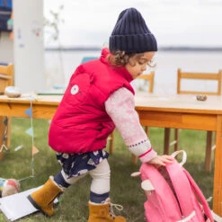 Veste Doudoune Sans Manches Rouge Framboise, Bébé 10 Veste Doudoune Sans Manches Rouge Framboise, Bébé -Souris Mini Boutique 4 manteaux