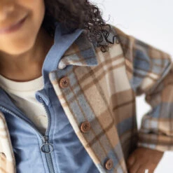 Manteau à Carreaux En Lainage, Enfant -Souris Mini Boutique 53 manteaux