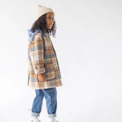 Manteau à Carreaux En Lainage, Enfant -Souris Mini Boutique 55 manteaux