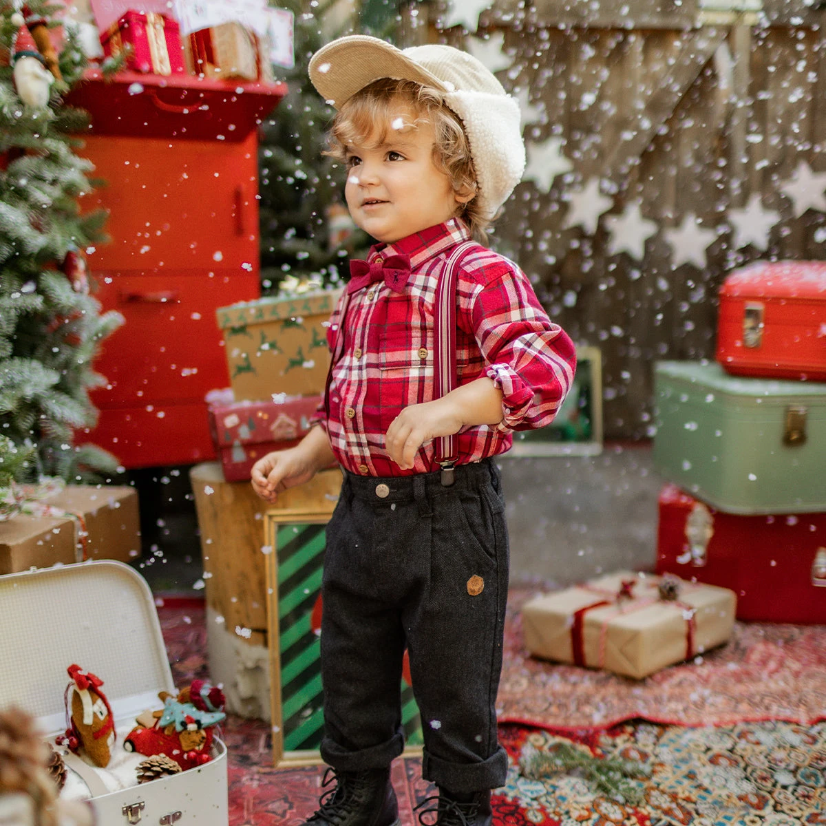 Chemise Rouge à Carreaux, Bébé 5 Chemise Rouge à Carreaux, Bébé – Image 5