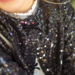 Veston Noir à Paillettes, Enfant -Souris Mini Boutique 5 surprise
