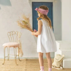 Robe Blanche En Tricot Avec Broderies Florales, Enfant -Souris Mini Boutique 6 indispensable 8128981a 6f5d 4cc1 ab14 a72bc838fd8c