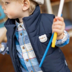 Veste Doudoune Sans Manches Bleu Marine, Bébé -Souris Mini Boutique 6 manteaux e3ec44bf c65c 4321 a40f 4ad97b7237bb